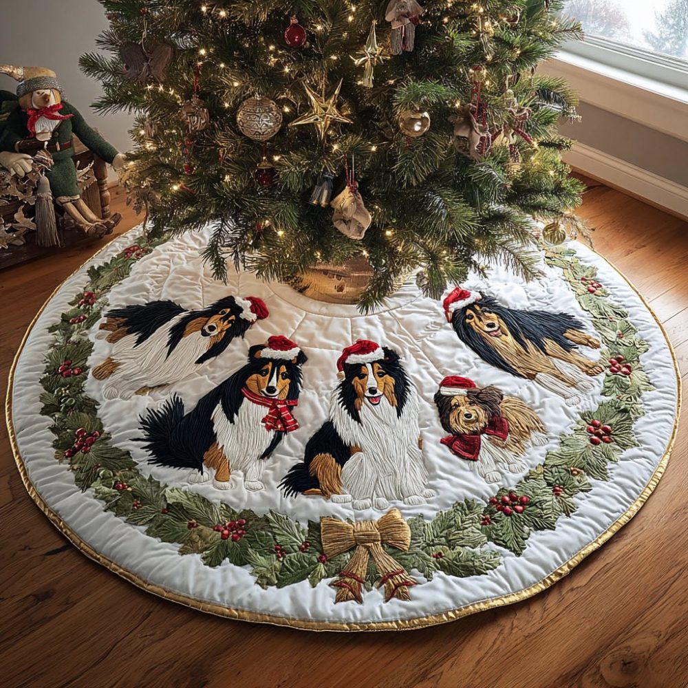 Guardian Yule Protective Christmas Tree Skirt — Heavy-Duty Handmade Holiday Base Cover, Custom Fit For Family Homes