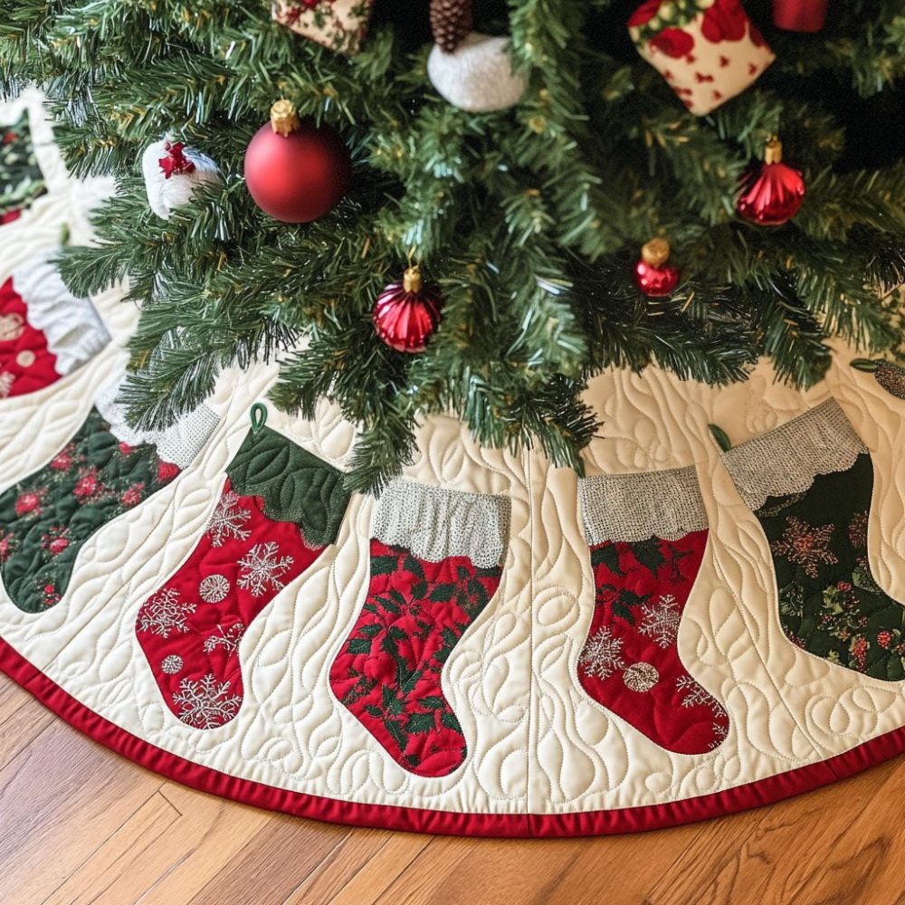 Yuletide Wonder Holiday Skirt — Bright Festive Design With Hand-Applied Embellishments, Custom Size Options