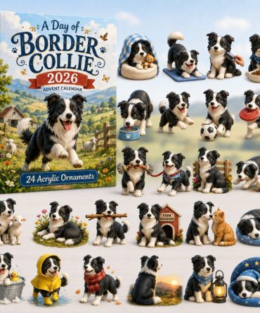 A Day Of Border Collie 24-Day Countdown Calendar — Adorable Acrylic Dog Charms, Pet-Themed Holiday Gift For Dog Lovers 2026
