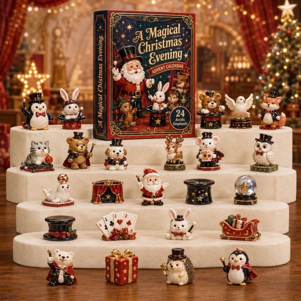 Enchanted Christmas Evening Charm Advent - 24 Acrylic Charms Holiday Countdown Calendar, Keepsake Gift 2026