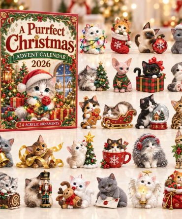 Purrfect Cat-Themed 24-Day Advent Calendar With Acrylic Charms — Cute Holiday Countdown, Gifts For Cat Lovers 2026