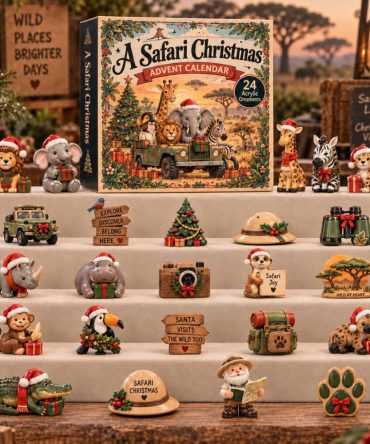 2026 Safari Christmas Advent Calendar — 24 Acrylic Charms, African Animal Ornaments & Festive Holiday Countdown