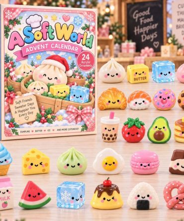 Limited Edition 2026 Soft World Holiday Advent Calendar - 24-Day Acrylic Charm Countdown, Cute Collectible Stocking Stuffer Gift