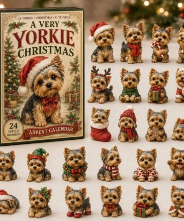 2026 A Very Yorkie Christmas Countdown — 24-Day Acrylic Charm Advent Calendar Celebrating Yorkie Holiday Moments, Perfect Gift