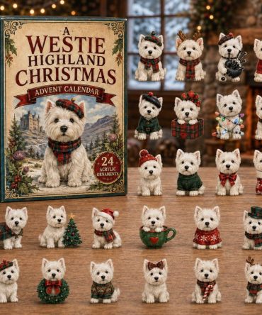 Westie Highland Christmas 2026 Advent — 24-Day Countdown With Acrylic Charms, Highland-Themed Westie Holiday Gift & Keepsake
