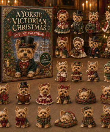 2026 Yorkie Victorian Christmas Countdown — 24-Day Acrylic Charm Advent Calendar With Victorian-Themed Yorkie Keepsakes, Gift-Ready