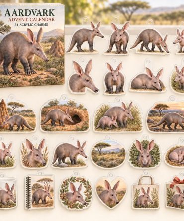 24-Day Aardvark Advent Surprise — Unique Acrylic Charm Countdown, Aardvark Collectible Gift Set For Animal Lovers