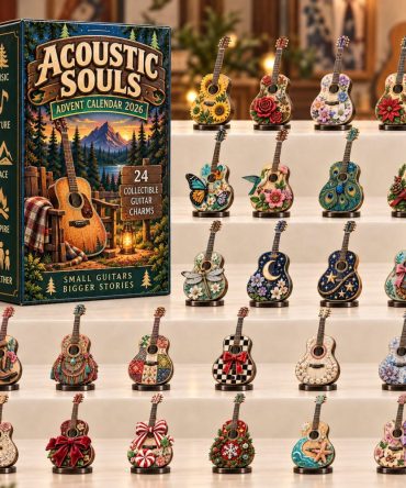 Acoustic Souls 24-Day Advent Calendar 2026 - Acrylic Music-Themed Charms For Musicians, Vintage Guitar & Note Collectible Gift Set