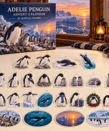Playful 24-Day Adelie Penguin Charm Countdown — 24 Acrylic Penguin Ornaments, Daily Surprises For Kids, Collectors & Holiday Stockings