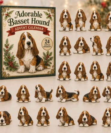 Basset Hound Countdown 2026 Advent Calendar — 24-Day Acrylic Charm Set, Charming Gift For Dog Enthusiasts