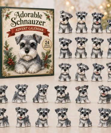 Schnauzer Holiday Countdown 2026 — 24-Day Advent Calendar With Acrylic Schnauzer Charms, Gift For Dog Lovers