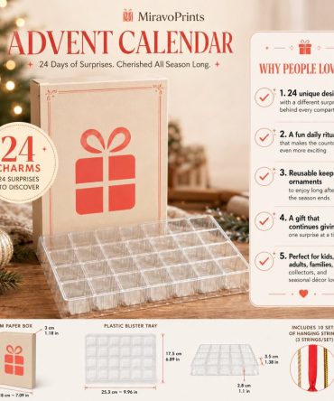 Hand-Painted Cozy Winter Birds Holiday Countdown — 24-Day Acrylic Charm Advent Calendar, Warm Seasonal Gift 2026