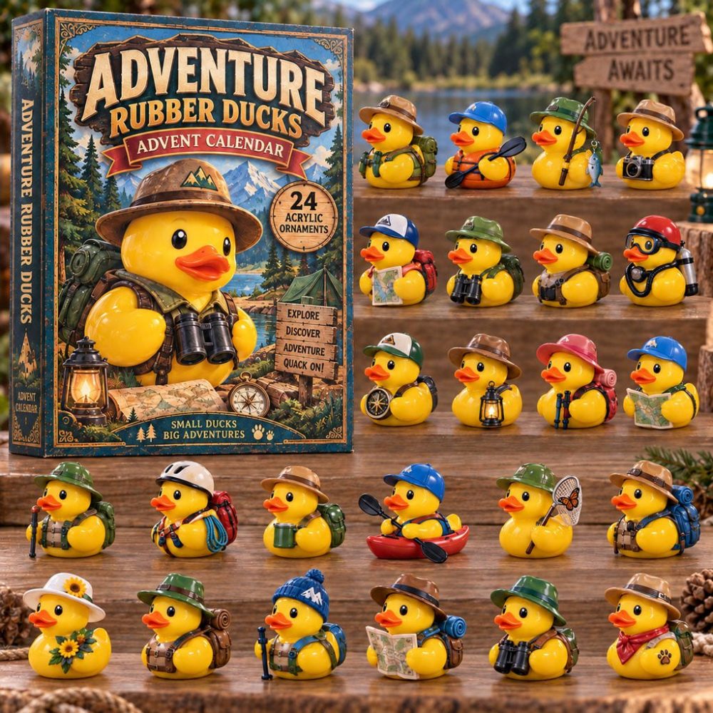 Adventure Rubber Ducks 2026 — 24-Day Acrylic Charm Countdown With Playful Duck Designs, Fun Holiday Gift For Kids & Collectors