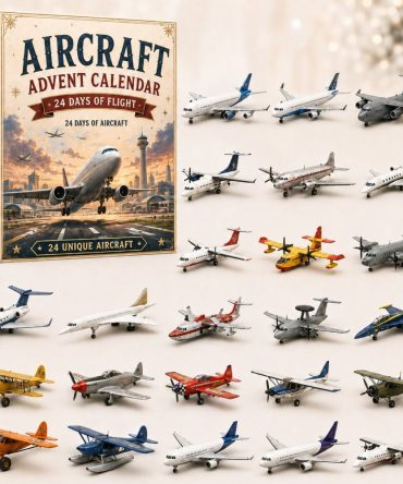 Pilot & Aircraft Christmas Charm Countdown - 24 Acrylic Aircraft Charms Holiday Advent Calendar Gift For Aviation Fans 2026