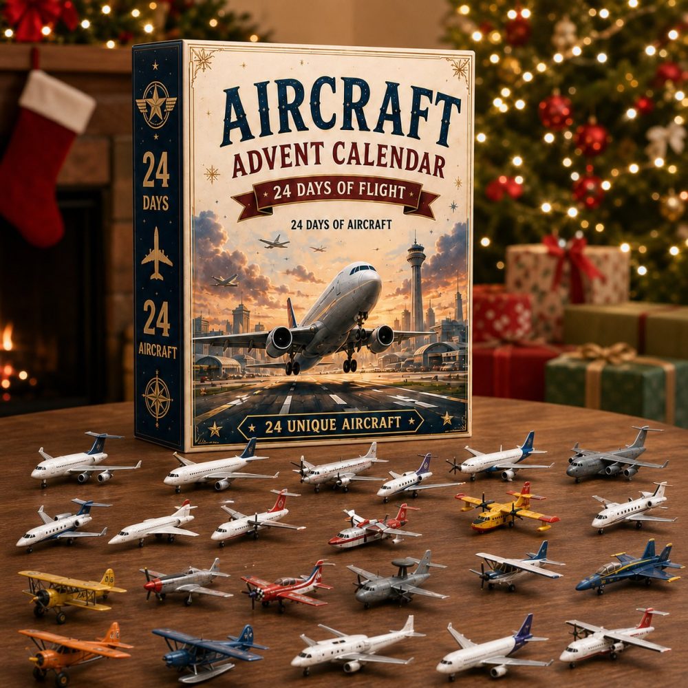 2026 Aircraft Countdown: 24-Day Acrylic Plane Charm Advent Calendar For Aviation Fans, Model Collectors & Travel Gift Ideas