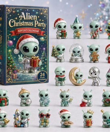 2026 Alien Advent Countdown Calendar — 24 Space-Themed Acrylic Charms, Gift-Ready Collector'S Holiday Decor