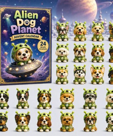 2026 Alien Dog Planet Advent Calendar - 24 Canine Alien Acrylic Charms, Space Pup Collectibles & Whimsical Holiday Gift For Dog Lovers