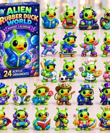 Alien Rubber Duck 2026 Holiday Countdown Calendar — 24 Surprise Acrylic Charms, Collectible Mini Ducks & Gift Set