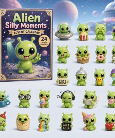 2026 Alien Silly Moments Advent Calendar - 24 Funny Acrylic Charms, Whimsical Space Countdown & Cute Collectible Gift For Kids