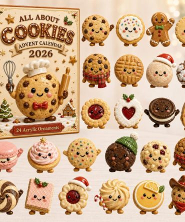 Cookie Lovers 2026 Advent Calendar — 24-Day Acrylic Charm Countdown, Perfect Holiday Gift & Collectible