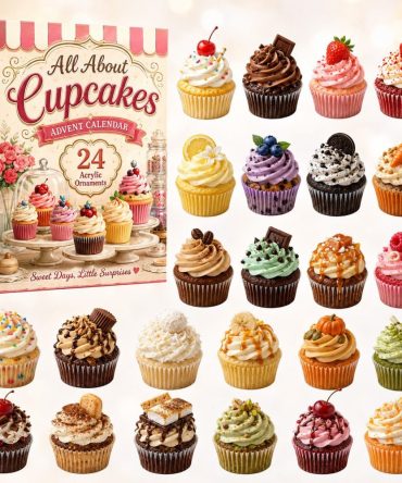 Cupcake Countdown 2026 Advent Calendar — 24-Day Acrylic Charm Set For Bakers, Gifts & Festive Displays