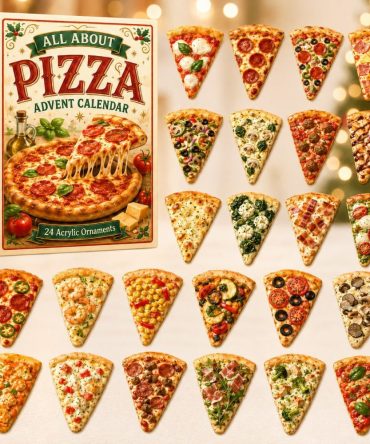 2026 All About Pizza Advent Calendar - 24 Pizza-Themed Acrylic Charms, Fun Foodie Countdown & Perfect Gift For Pizza Lovers
