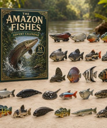 Amazon Fishing Adventure 24-Day Countdown Calendar — Tropical River Acrylic Charms, Wildlife & Angler Gift Set 2026