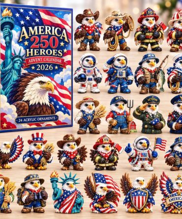 America 250 Eagle Heroes 2026 Advent Calendar — 24-Day Acrylic Charm Set, Patriotic Eagle Collectible Holiday Gift
