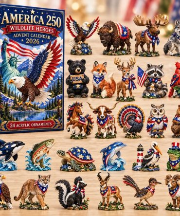 America 250 Wildlife Heroes 2026 Countdown — 24-Day Acrylic Charm Advent Calendar, Patriotic Wildlife Collector Gift