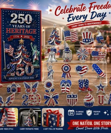 Usa 250Th Heritage Icons Advent Calendar - 24-Day Acrylic Charm Christmas Countdown With Patriotic Collectible Ornaments 2026