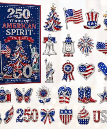 America 250Th Icons 2026 Commemorative Advent Calendar - 24 Patriotic Acrylic Charms For History Buffs & Collectors