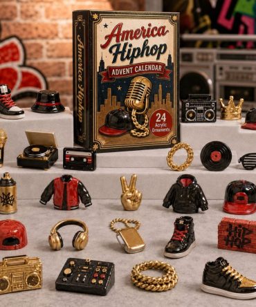 America Hiphop 2026 Advent Calendar — 24-Day Acrylic Charm Collection Featuring Hip-Hop Icons, Street-Style Keepsakes