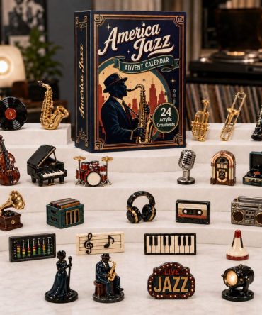America Jazz 2026 Advent Calendar — 24-Day Acrylic Charm Set Honoring Jazz Legends, Stylish Musician Keepsakes
