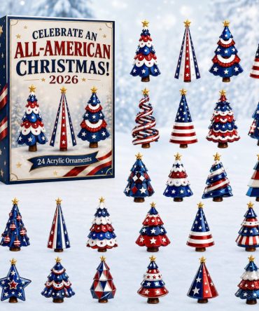 American Christmas Tree 2026 Advent Calendar - 24-Day Acrylic Holiday Tree Charms For Seasonal Decor & Gifts