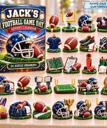 American Football Holiday Countdown Calendar — 24 Acrylic Football Charms, Sports-Themed Advent Gift For Fans & Kids 2026