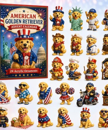 Golden Retriever Holiday Countdown — 24-Day Acrylic Dog Charm Advent Calendar, Pet Lover Gift & Collectible 2026