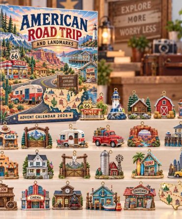 Iconic American Landmarks Holiday Countdown 2026 — 24 Acrylic Landmark Charms, Collector’S Travel-Themed Gift Calendar