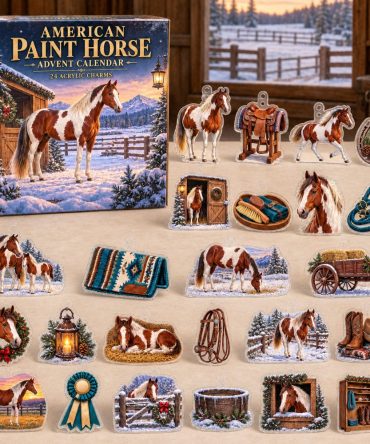 American Paint Horse Winter Charm Set: 24 Colorful Acrylic Horse Charms - Holiday Advent Gift For Paint Horse Fans, Riders & Collectors