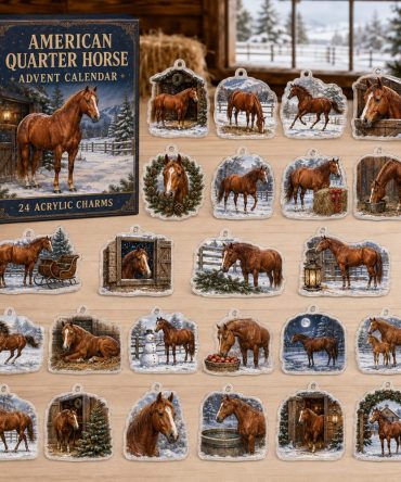 American Quarter Horse Winter Charm Box: 24 Acrylic Equestrian Charms - Premium Advent Countdown Gift For Quarter Horse Owners & Enthusiasts