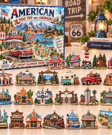 2026 Usa Road-Trip Holiday Countdown — 24 Acrylic Travel Charms, Collectible Countdown Calendar For Family Gifts & Decor