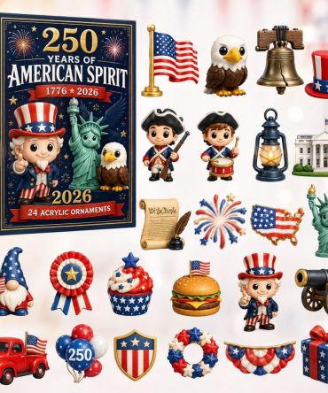 American Spirit 250Th Anniversary 2026 Advent Calendar - 24 Patriotic Acrylic Charms Celebrating Us History & Heritage