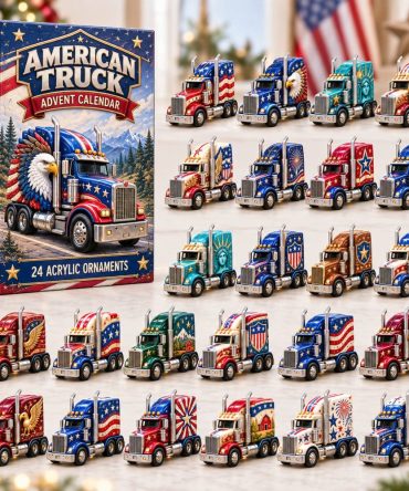 2026 American Truck Advent Calendar — 24 Heavy-Duty Acrylic Truck Charms, Rugged Holiday Countdown Gift For Kids & Truck Enthusiasts