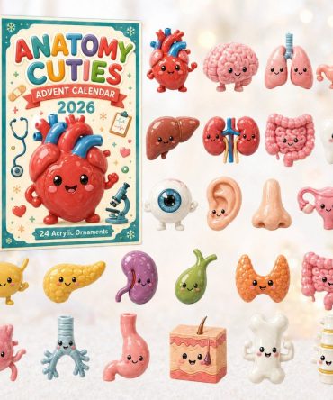 2026 Anatomy Cuties Holiday Countdown - 24-Day Medical-Themed Advent Calendar With Cute Acrylic Charms, Gift For Students & Kids
