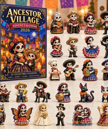 Ancestor Village Día De Muertos Memorial Calendar 2026 — 24-Day Remembrance Countdown With Acrylic Ofrenda Charms