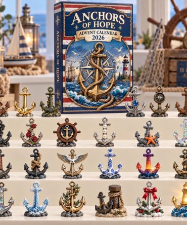 Anchors Of Hope 24-Day Holiday Advent Calendar With Acrylic Charms — 2026 Nautical Countdown & Inspirational Gift Decor