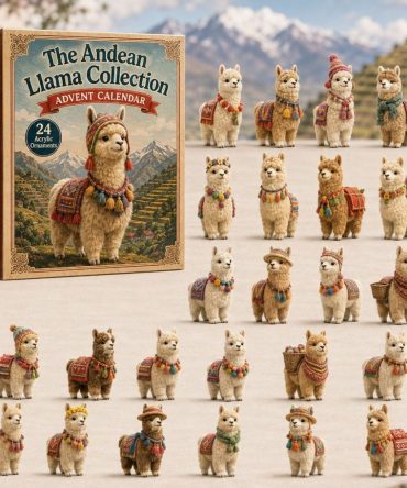 Andean Llama 24-Day Holiday Countdown Calendar — Cute Acrylic Llama Charms, Peruvian-Inspired Gift & Festive Home Accent 2026