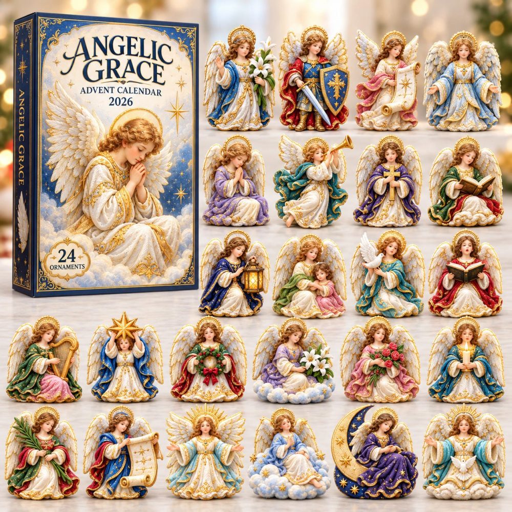 Angelic Grace 2026 Nativity Advent - 24-Day Faith Countdown With Elegant Acrylic Charms, Christmas Keepsake Gift