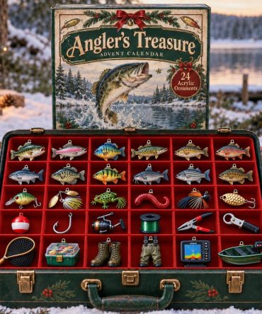 Angler'S Treasure 24-Day Advent Calendar 2026 — Acrylic Tackle Charms Countdown For Fishing Fans, Gift-Ready Holiday Calendar