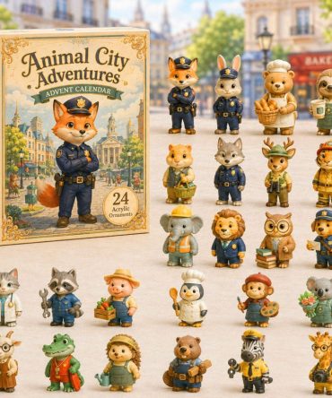 Animal City Adventure 24-Day 2026 Advent Calendar — Urban Animal Acrylic Charms, Daily Surprise Gift For Kids & Collectors