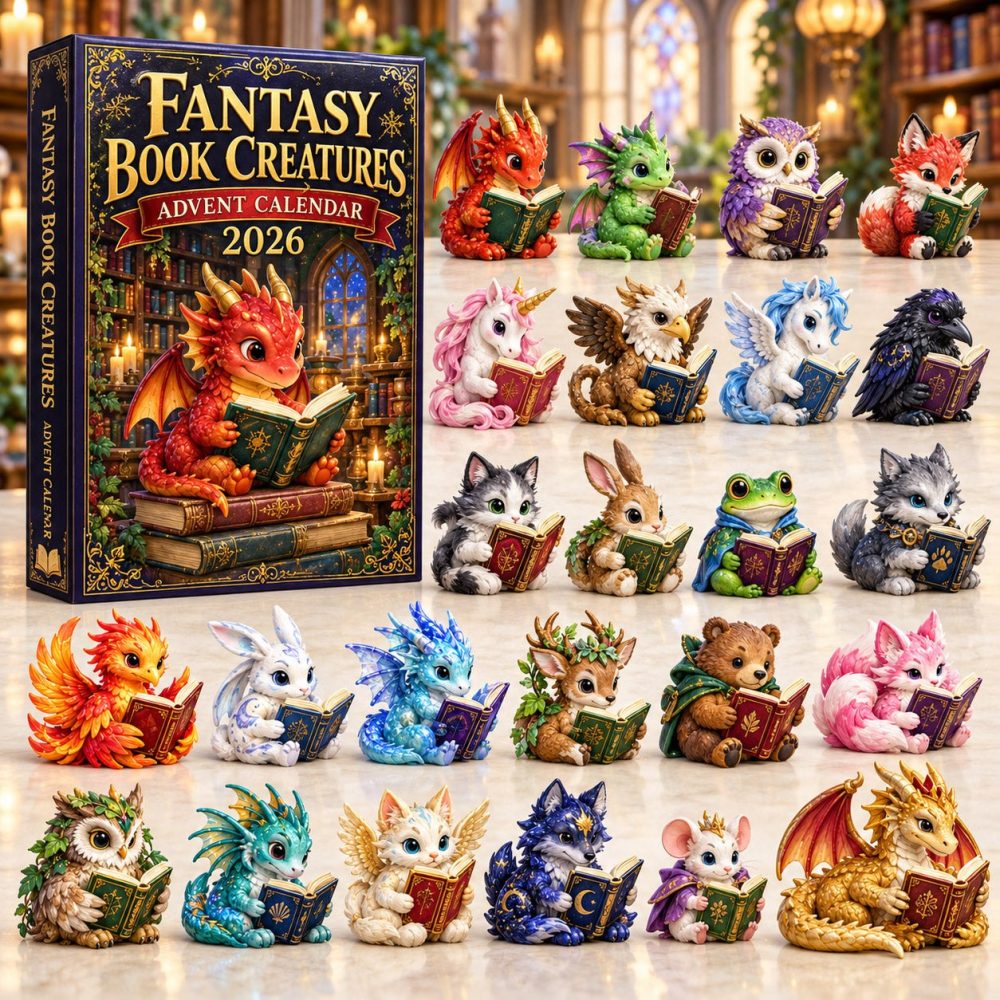 Animal Library Collector'S Advent — 24 Acrylic Animal Charms, Reusable Holiday Countdown Display & Gift-Ready Packaging For 2026